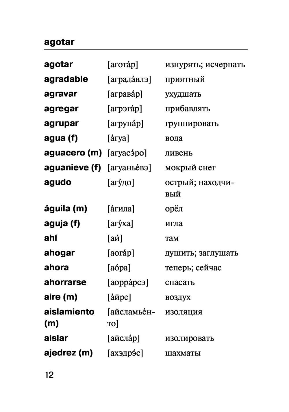 Фразы на испанском языке