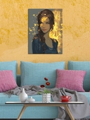 Картина по номерам с золотыми красками 