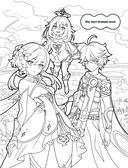 Раскраска в стиле Genshin Impact. Инадзума — фото, картинка — 1