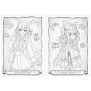 Раскраска по номерам. Аниме-подружки — фото, картинка — 1