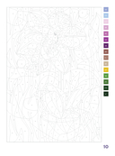 Прекрасные цветы. Раскраска по номерам — фото, картинка — 18