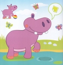 Раскраска с наклейками. Мой любимый бегемот — фото, картинка — 1