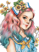 Девушки и поэзия. Раскраска — фото, картинка — 6