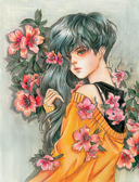 Девушки и поэзия. Раскраска — фото, картинка — 8