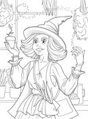 Очаровательные ведьмы. Раскраска — фото, картинка — 1