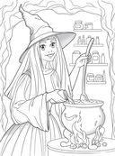 Очаровательные ведьмы. Раскраска — фото, картинка — 2