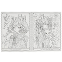 Загадочное аниме. Арт раскраска — фото, картинка — 3